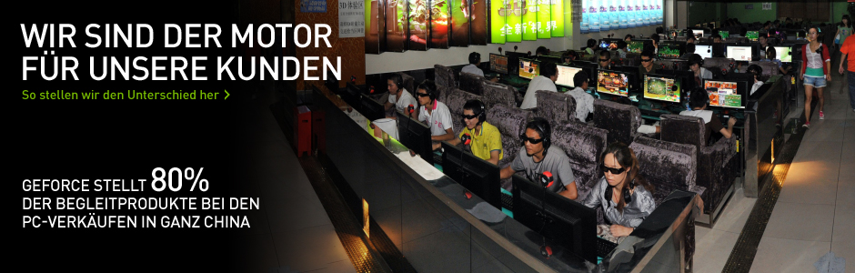 GEFORCE STELLT 80 % DER BEGLEITPRODUKTE BEI DEN PC-VERKÄUFEN IN GANZ CHINA