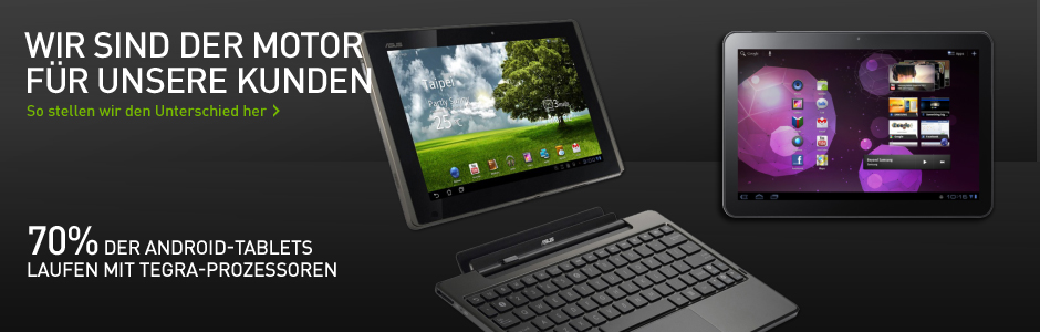 70 % DER ANDROID-TABLETS LAUFEN MIT TEGRA-PROZESSOREN