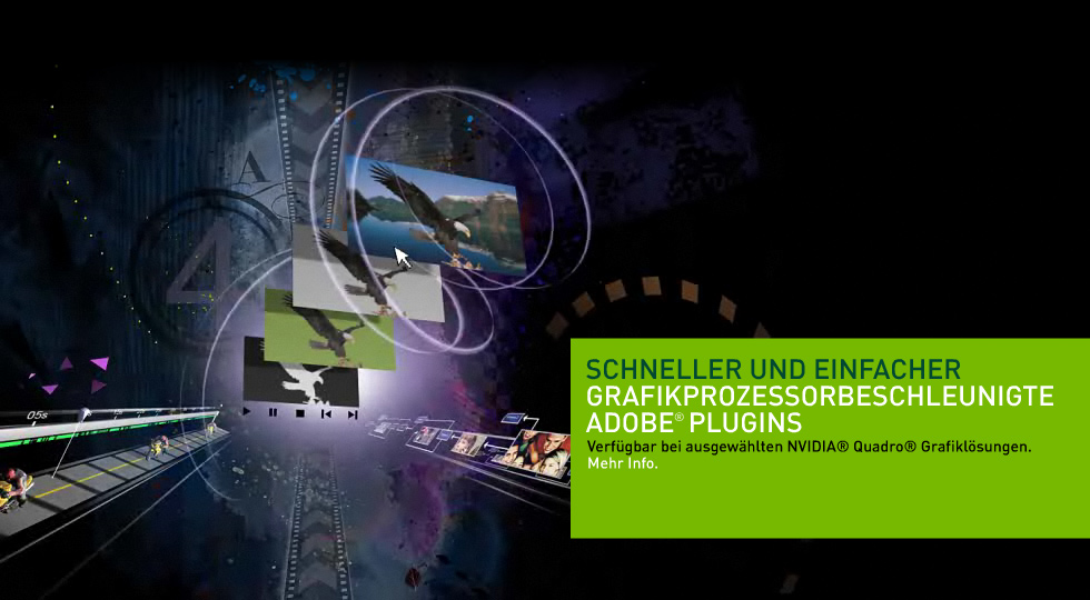 SCHNELLER UND EINFACHER. GRAFIKPROZESSORBESCHLEUNIGTE ADOBE PLUGINS