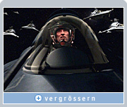 Dank Zoics Liebe zum Detail wirken Szenen wie diese aus Battlestar Galactica erst richtig realistisch: Die CG-Raumgleiter im Hintergrund stimmen exakt mit den Reflexionen in der Cockpithaube des Piloten überein.
