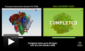 Quadro 4000 Grafiklösung im Vergleich zur Vorgängerversion FX 3700