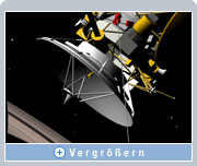 Mit Celestia lässt sich auch der Weg der Cassini-Sonde bis zu ihrem Eintritt in die Saturnumlaufbahn am 1. Juli 2004 verfolgen.