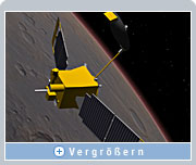 Nicht nur die Sonde Global Surveyor kann man in Celestia auf ihrer Marsumlaufbahn beobachten – auch hochauflösende Bilder von Planeten, Sternen und anderen Sonnensystemen stehen zur Verfügung.